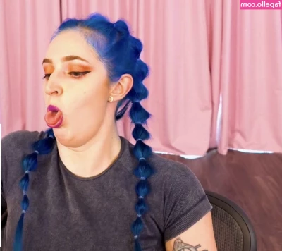 Littlesiha - Solo after blowjob smoking video.  Smoking whole cig with cum shot on