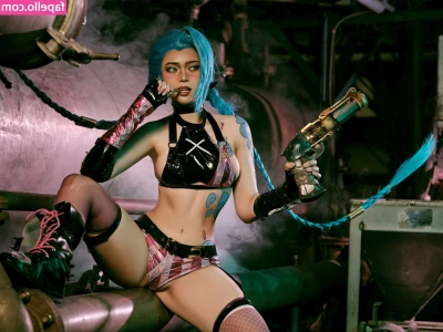 Jinx Cosplay Arcane [ jinx-cosplay-arcane ] - Sexy flash in the woods today xxx