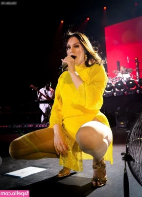  [ jessie-j-1 ] - Need to get my toes done  What Color should I go for  Need ideas x