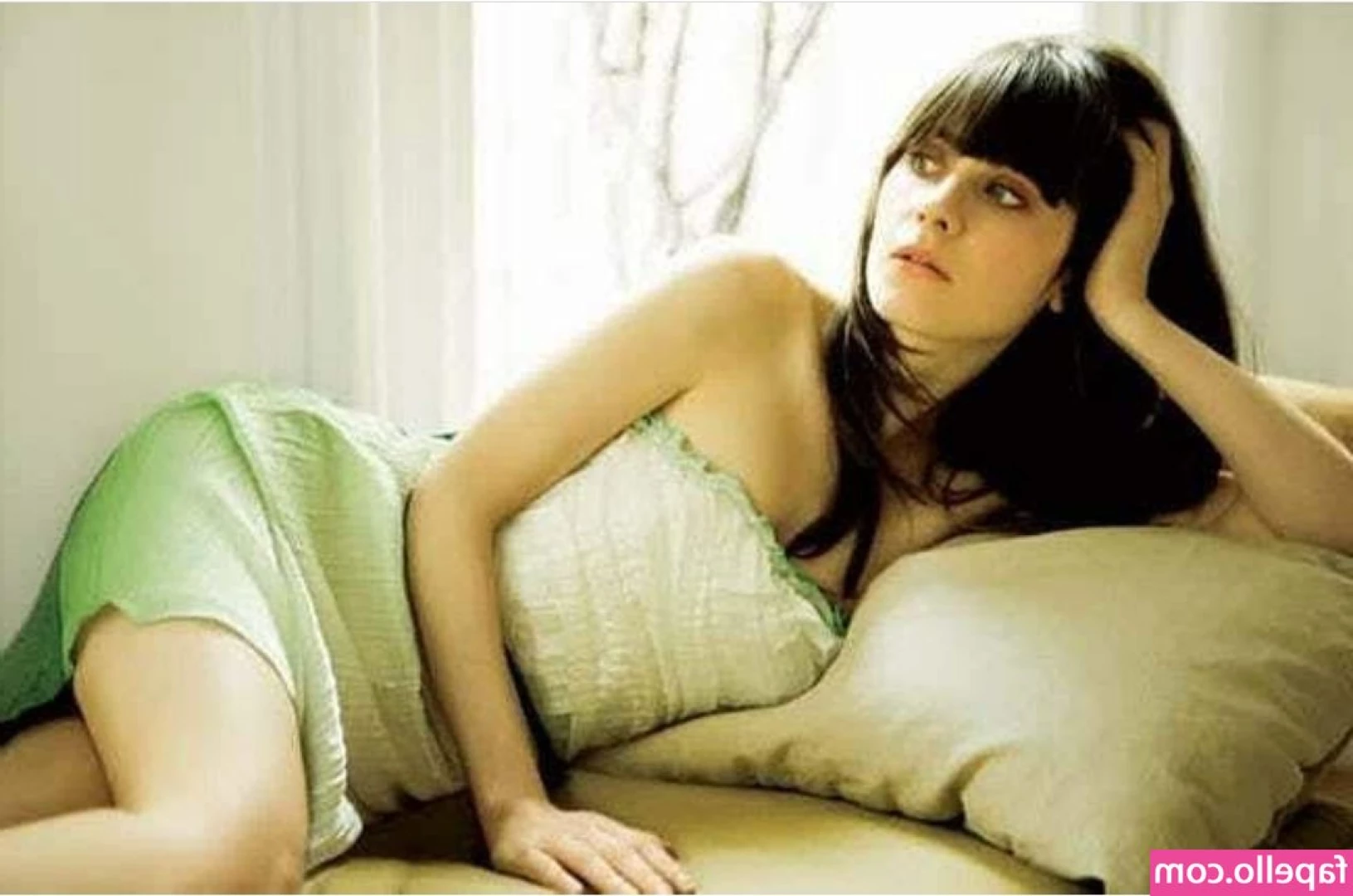  [ zooey-deschanel ] - Good morning  Btw doing my  conditioner  treatment  why my hair looks
