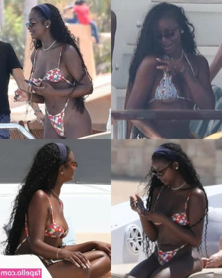 Justine Skye [ justine-skye ] - Sending you kisses 💋 and the sweetest thoughts 🌸 from the beach part 1