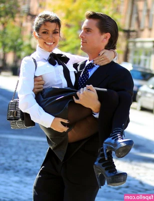Kourtney Kardashian [ kourtney-kardashian ] - gold dress green underwear