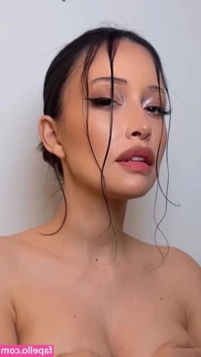 Christian Serratos [ christian-serratos ] - I was completely topless for this Tipsy Titplay, and was rubbing part 1