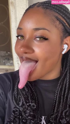 Long Tongue Fetish [ long-tongue-fetish ] - CUTE BABE selena_sugar  Loves cocks of all sizes  When she gets horny
