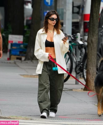Emily Ratajkowski [ emily-ratajkowski ] - Couldn t decide between these two shirts with the pink thong