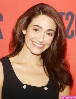 Emmy Rossum [ emmy-rossum ] - Pink lingerie, tan & black stockings