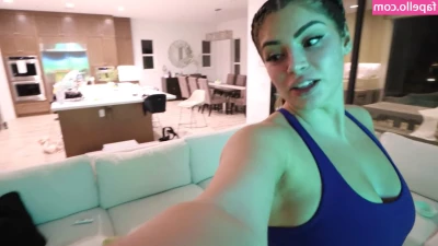 Nazanin Kavari [ nazanin-kavari ] - Wearing nothing but a little white thong for you… Keep swiping to