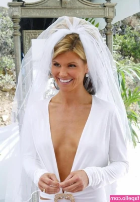 Lori Loughlin [ lori-loughlin ] - Sheer red robe and brown lace ❣️  Unlock my videos for more