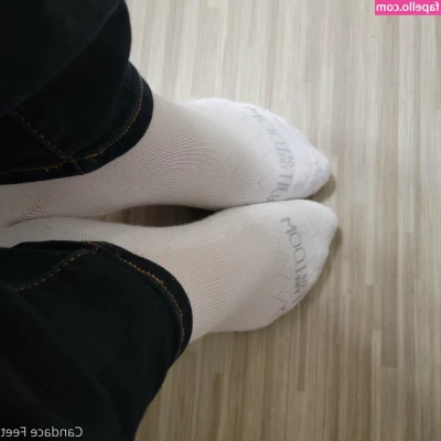 candace.feet [ candace-feet ] - Playing with my semi hard girl dick by the stairway where my