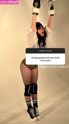 Billie Eilish [ billie-eilish ] - Like a pin up girl but topless 😇❤️😂
