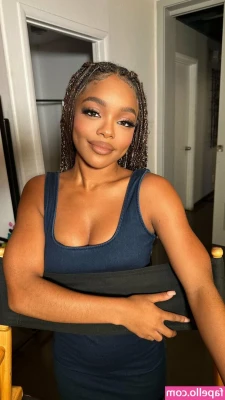 Marsai Martin [ marsai-martin ] - Me after work 🥹🥹🥹😫😫  Emma and rupee will upload soon