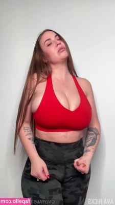 Ava Nicks [ ava-nicks-22 ] - Pt 1 of 2 - JOI Teasing you with my oily tits  Pantyhose  Latex