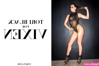 Tori Black [ tori-black ] - Just finishing up a new video in this outfit! No panties, lace chaps,