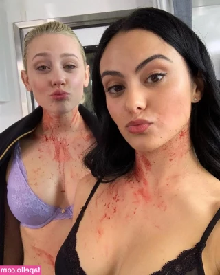 Lili Reinhart [ lili-reinhart ] - On my knees for you cum mess up my glasses