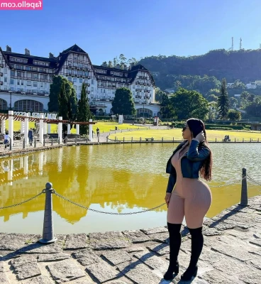Elicaandradee - Black catsuit, fishnet tights and thigh high pink boots