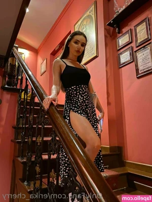 erika_cherry [ erika-cherry ] - What are you doing while you watch me play with my lacy blue flats?
