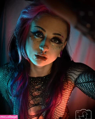 magikissu - black leather suit and hand chains