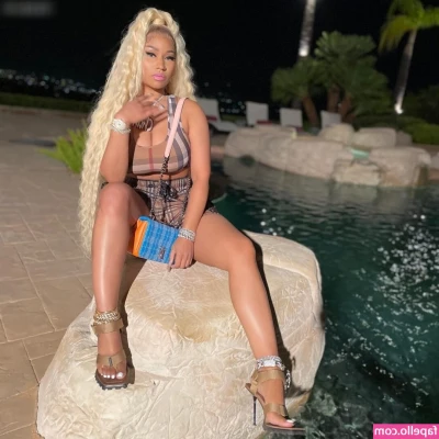 Nicki Minaj [ nicki-minaj ] - Late night swim getting tipsy 🥴 first drink . Let’s see how many