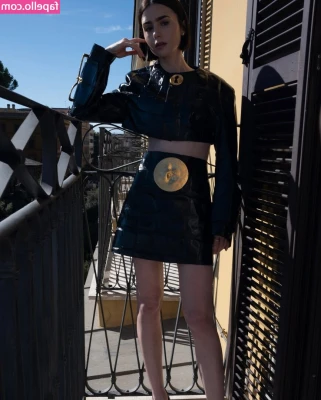 Lily Collins [ lily-collins ] - Lucky stool