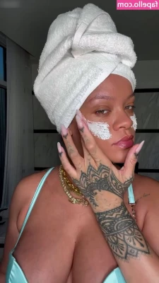 Rihanna - I tattooed myself last night  I am not technically skilled in