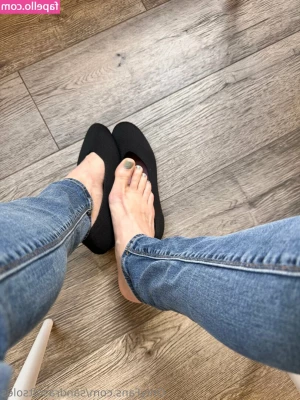 sandrasoftsoles - Lie down here and stick your cock and balls through the hole... I
