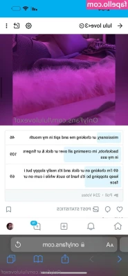 lululovexof - What kind of ppv stuff would y all like  B G videos  Solo videos 