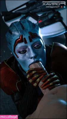 Mass Effect [ mass-effect ] - Do you like me in cosplay? Fox girl shows you what's under her skirt.