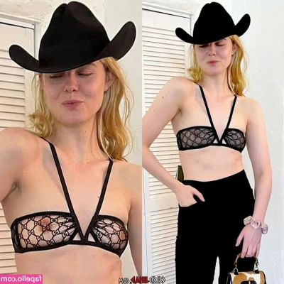 Elle Fanning [ elle-fanning ] - Walking around barefoot in lingerie all day