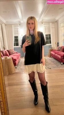 Elle Fanning [ elle-fanning ] - Feeling glowed up in this shoot   Pearls mirrors  amp  candle light  