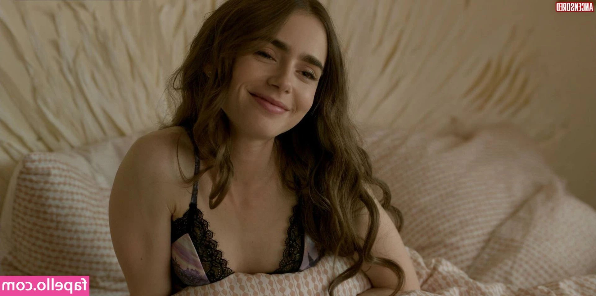 lilycollin - Putting my tits all in your face  Slowly stripping and taking off my