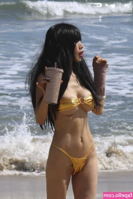 Bai Ling [ bai-ling ] - He fucks me with my pink toy in my ass while my hands are tied  