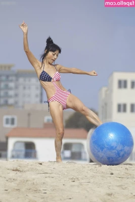 Bai Ling [ bai-ling ] - if you turn the knob on this shower 3x we get sent back to 1969 ⏰