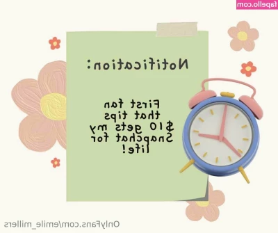 emile_millers [ emile-millers ] - Good morning! I just woke up, brushed my teeth, made tea and took
