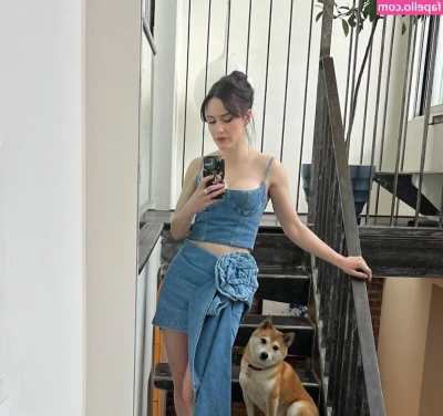 Rachel Brosnahan [ rachel-brosnahan ] - Blue floral dress with thigh highs hula dancing part 2