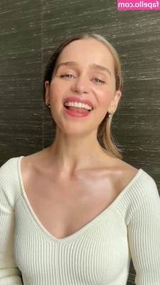 Emilia Clarke [ emilia-clarke ] - Idk, Rolling around in bed in this white lingerie just being 🥵
