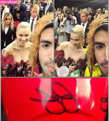 Emilia Clarke [ emilia-clarke ] - Kneel down in front of it so I can put it on your forehead and we can