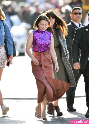 Emilia Clarke [ emilia-clarke ] - Fun with flowers and fish nets