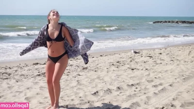 Avia Butler [ avia-butler ] - Getting a little sun on the titties with a morning walk
