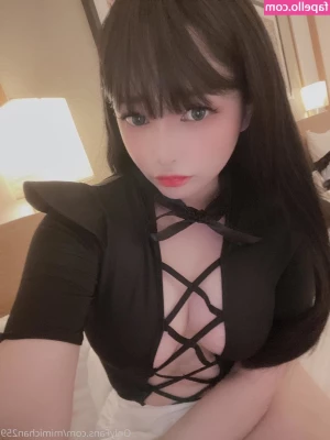 mimichan259 - Riding cock in red lingerie & red pvc boots🔥