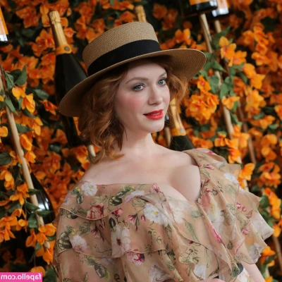 Christina Hendricks [ christina-hendricks ] - Sexy hot pink lingerie 💗