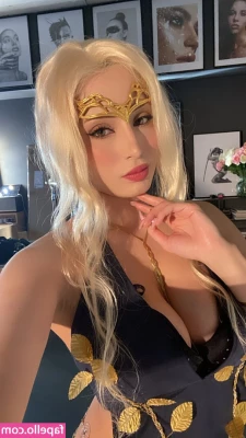 Athena Cosplay [ athena-cosplay ] - Are these my  cum in my mouth  eyes