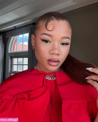 Storm Reid [ storm-reid ] - Orange you glad I took photos in my panties today!? 🍊