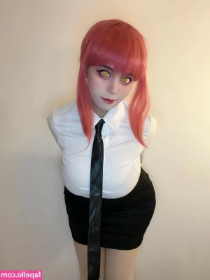 ElyanaSparks - Full body grey fishnet bodysuit red heels