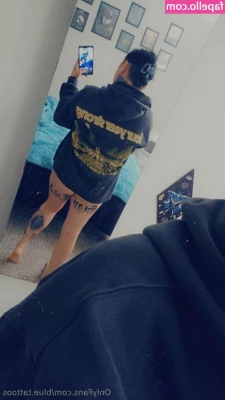  [ blue-tattoos ] - I love waking up smelling like this