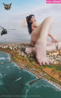 giantess.deborafree [ giantess-deborafree ] - LOOK WHAT WE DID TO OUR FRIEND!!😲🙈 She misbehaved and we
