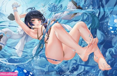 Genshin Impact [ genshin-impact ] - Unusual color for me. Do you like the set on me? Write your opinion